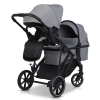 EasyGo DuoFlex Cloudy Gray 2+2 wózek bliźniaczy wielofunkcyjny